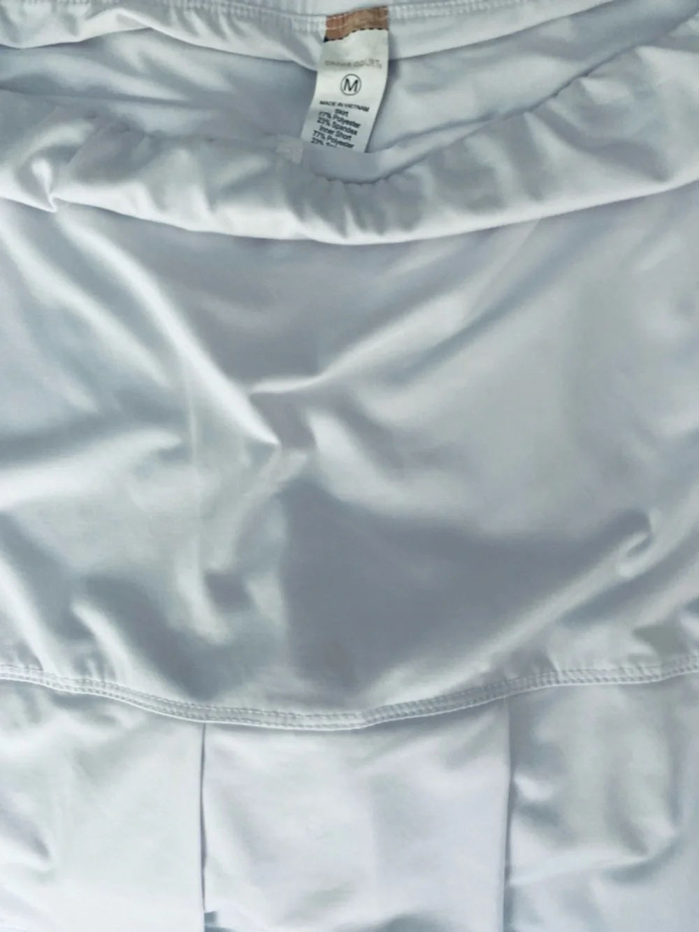 White Pleated Athletic Skort  Blue Trim-M